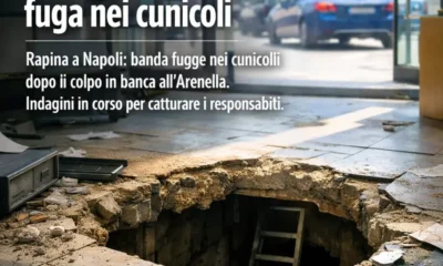 Rapina a Napoli - Fuga nei cunicoli - Immagine IA