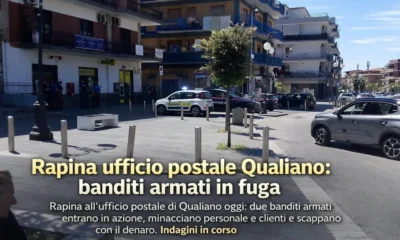 Qualiano, rapina ufficio postale