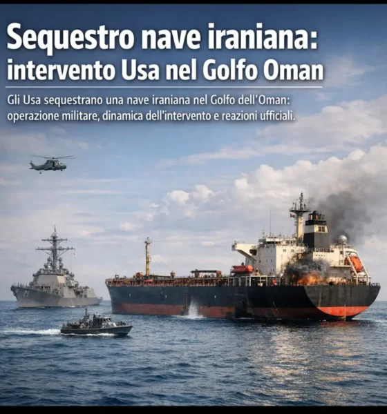 Sequestro nave iraniana - stretto oman - Immagine IA