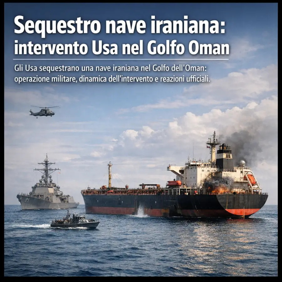 Sequestro nave iraniana - stretto oman - Immagine IA