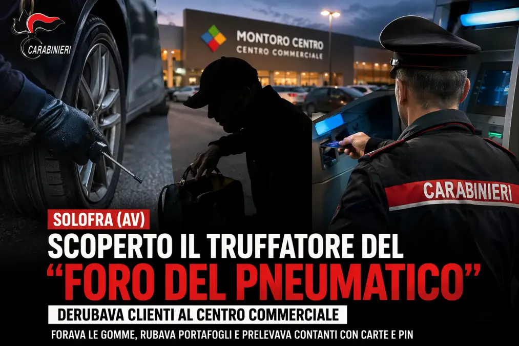 Solofra, scoperto il truffatore del "foro del pneumatico"