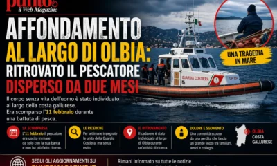affondamento pescatore largo olbia aprile 2026
