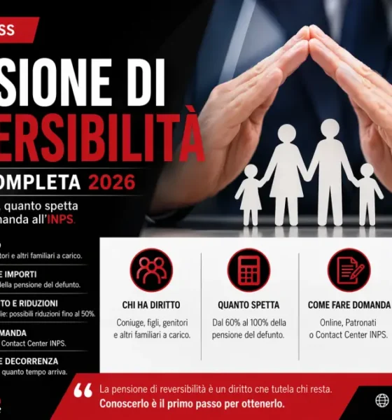 pensione di reversibilità 2026