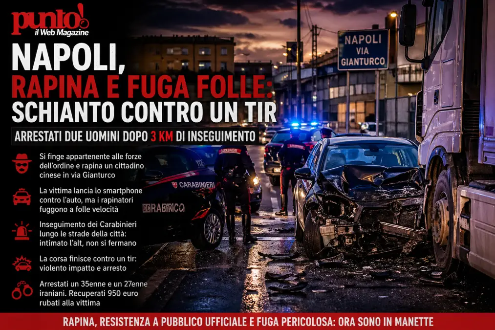 rapina gianturco finisce contro un tir aprile 2026