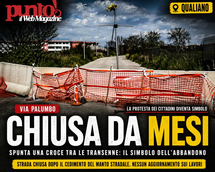 via Palumbo spunta un croce sulla strada chiusa a Qualiano