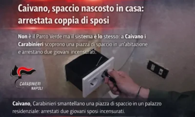 Caivano - spaccio nascosto in casa
