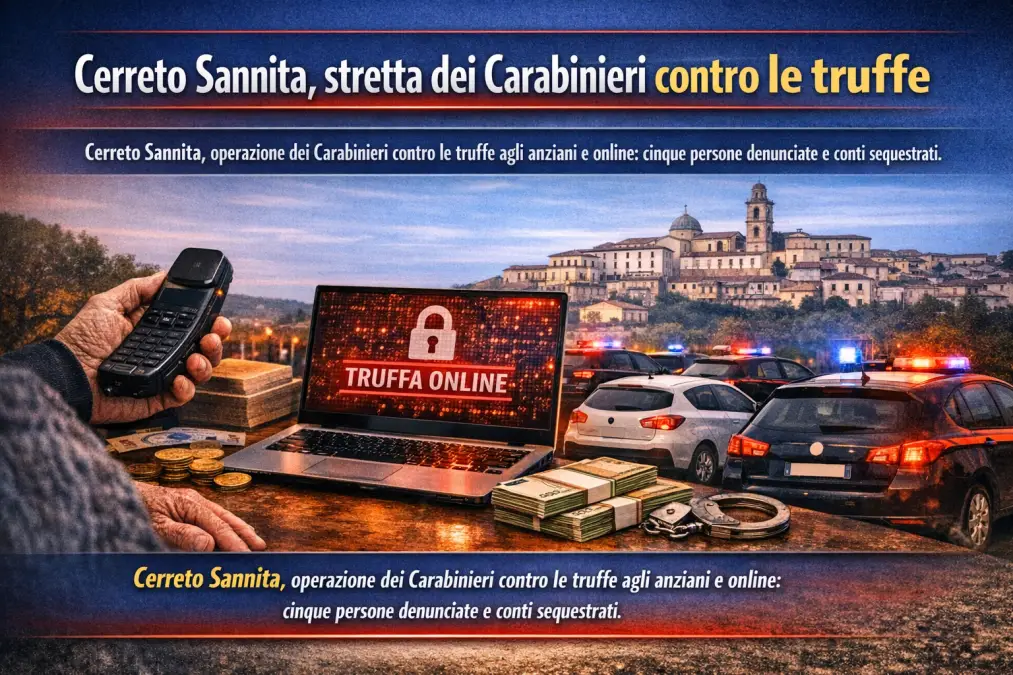 Cerreto sannita operazione contro le truffe - immagine IA