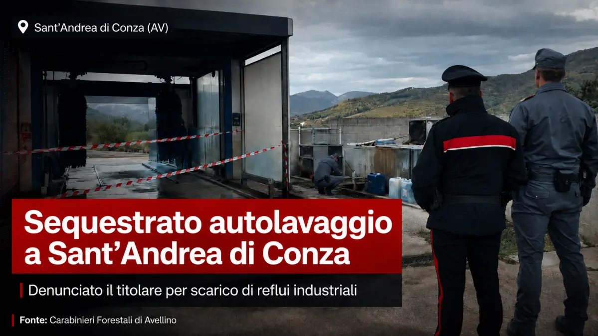 Sant’Andrea di Conza autolavaggio sequestrato