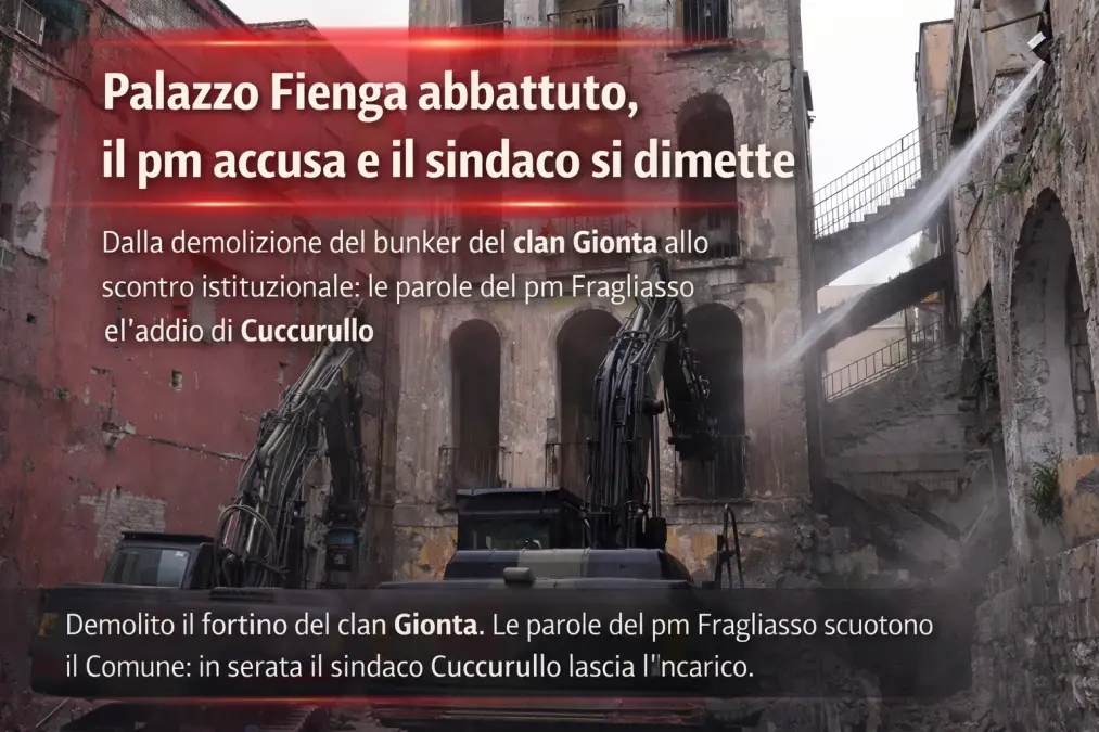 Torre Annunziata - Abbattimento di Palazzo Fienga