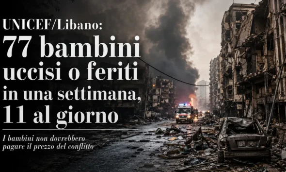 UNICEF bambini feriti Libano maggio 2026