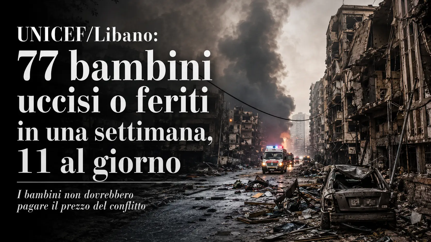 UNICEF bambini feriti Libano maggio 2026