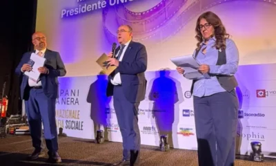Unicef Festival dei Tulipani - Nella foto: Diego Righini, Presidente del Festival Tulipani di Seta Nera; Nicola Graziano, Presidente di UNICEF Italia; Direttore Artistico Cortometraggi del Festival