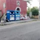 Qualiano - sacchi di abiti usati abbandonati casa Cantoniera via campana