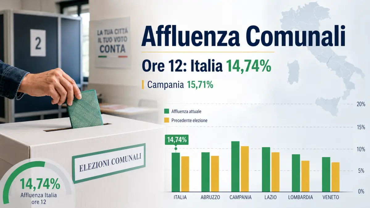 affluenza comunali maggio 2026 ore 12