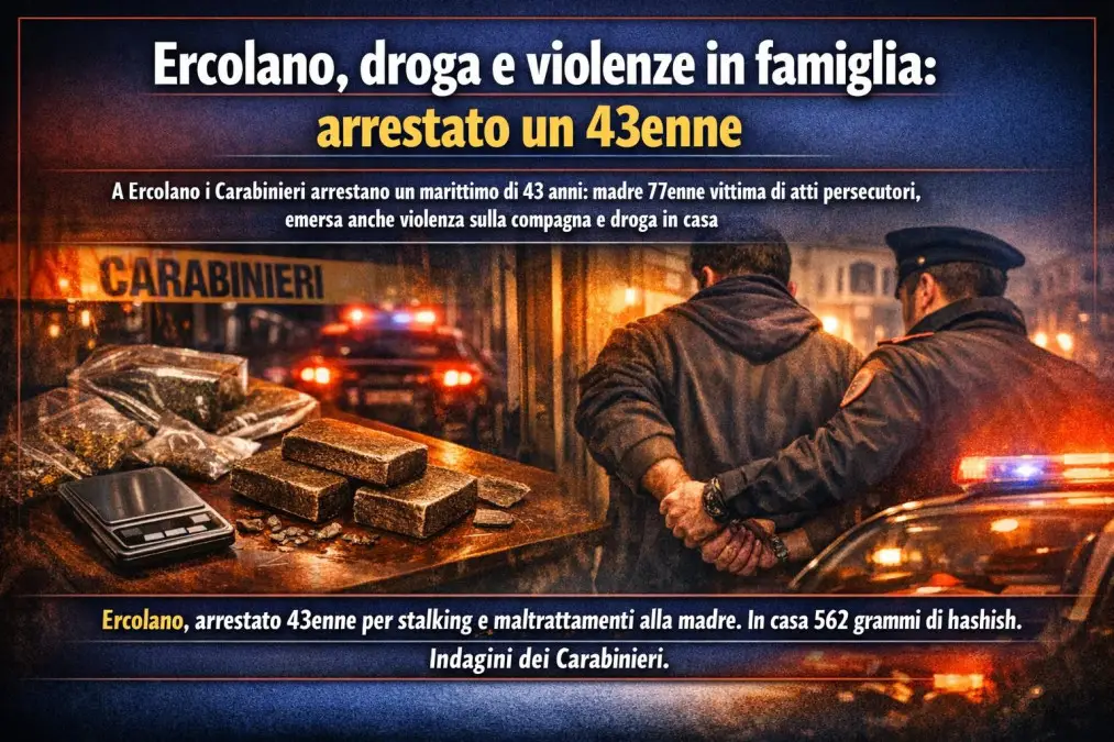 Ercolano droga e maltrattamenti