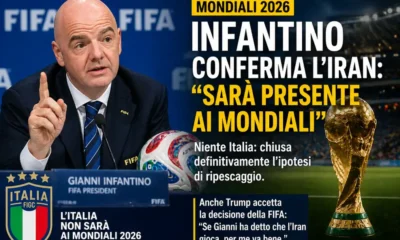 italia ripescata mondiali infantino iran gioca