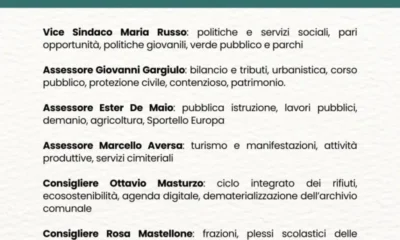 nuova giunta Sant'Agnello - sindaco Antonio Coppola