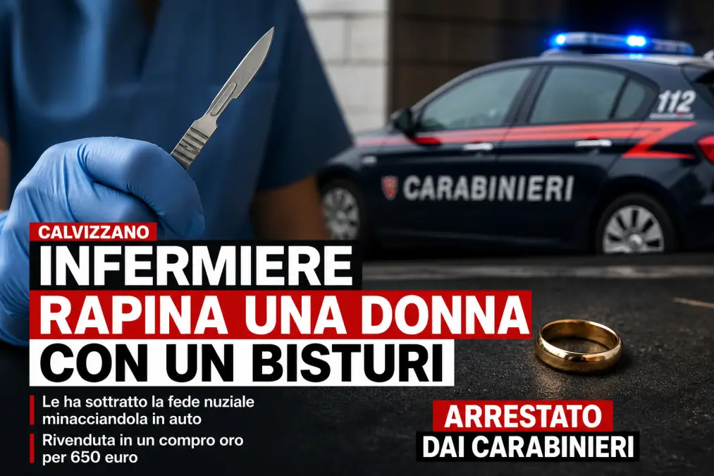rapina bisturi infermiere calvizzano maggio 2026