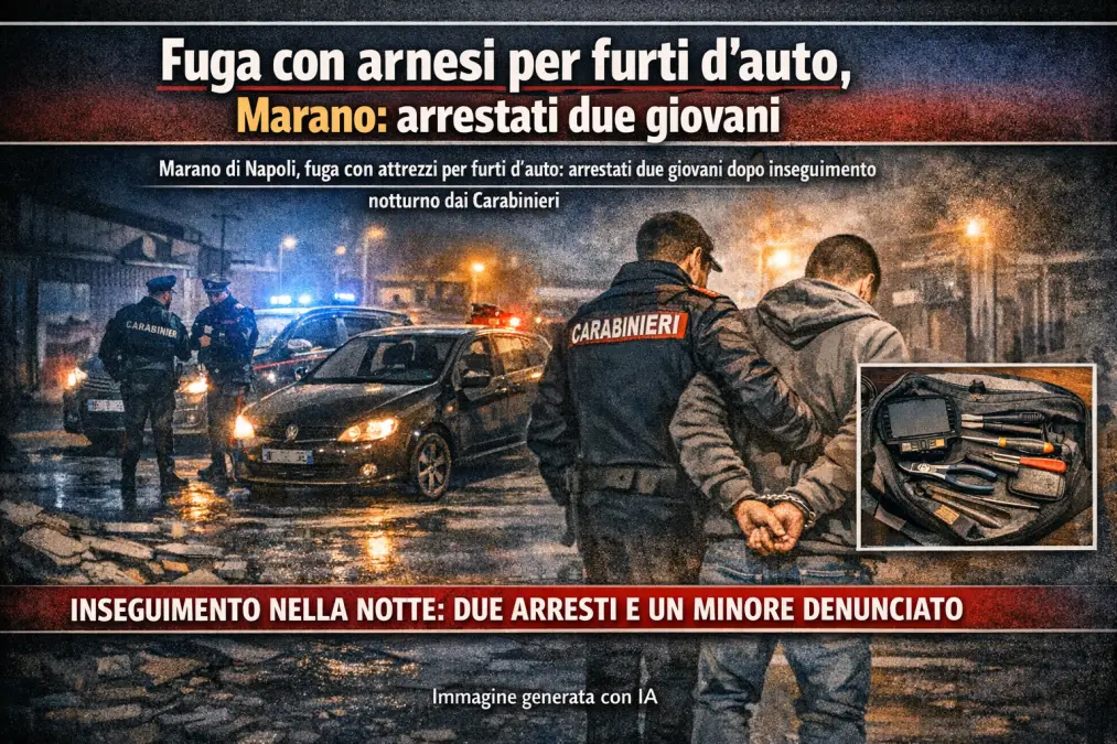 Marano - arresto dopo la fuga- immagine creata con ia