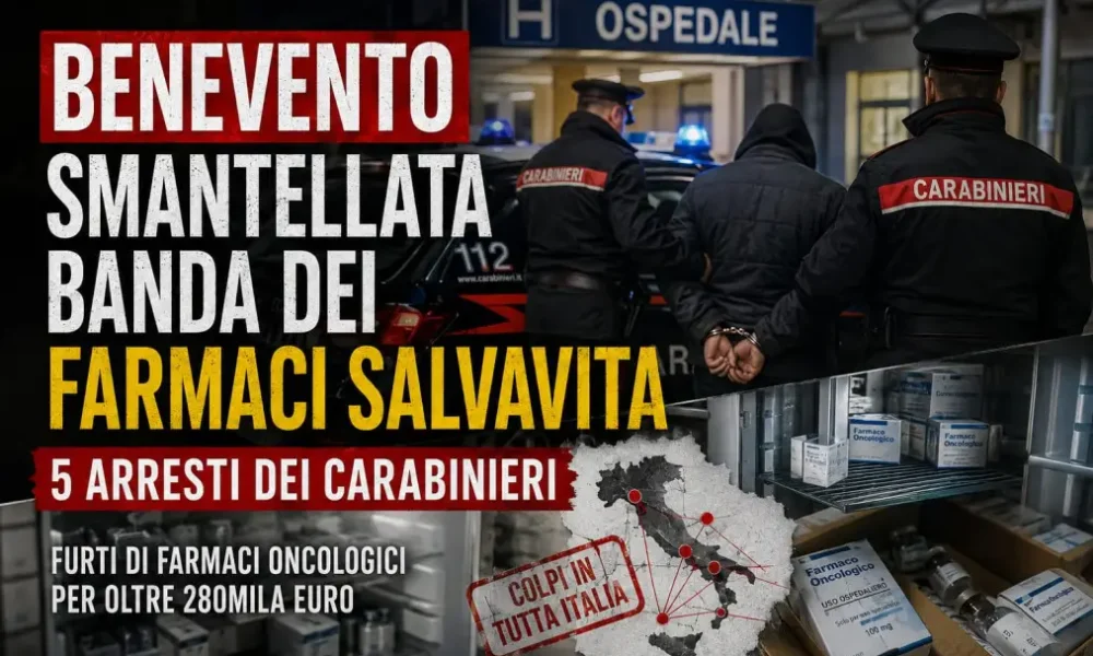 furto di farmaci salvavita benevento 5 arresti dei carabinieri da Puntomagazine.it furto di farmaci salvavita benevento 5 arresti dei carabinieri