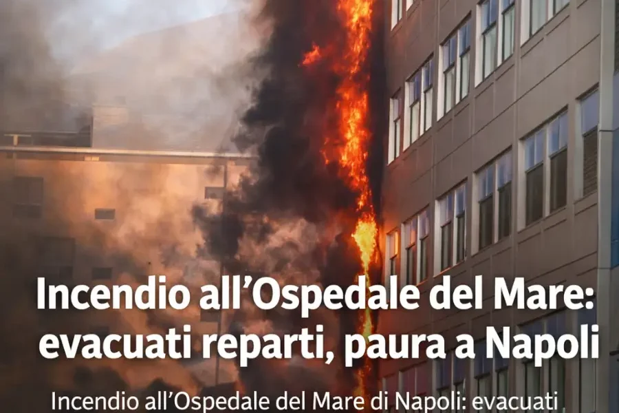 incendio all8217ospedale del mare evacuati reparti paura a napoli da Puntomagazine.it incendio all8217ospedale del mare evacuati reparti paura a napoli