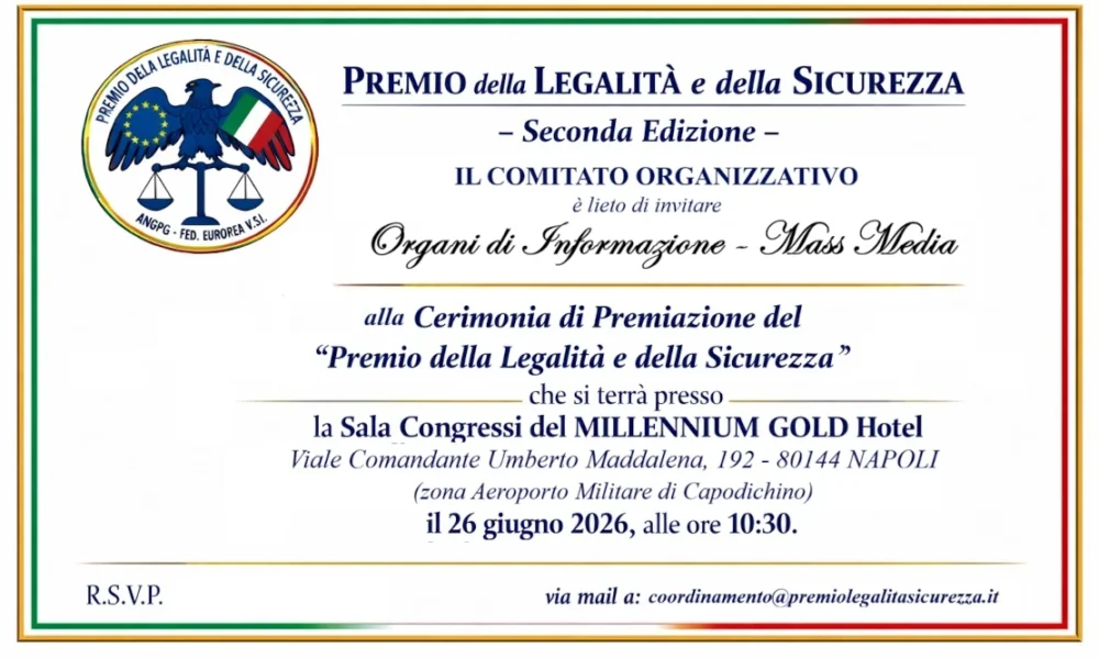 napoli il 26 giugno la seconda edizione del premio per la sicurezza e la legalit224 da Puntomagazine.it napoli il 26 giugno la seconda edizione del premio per la sicurezza e la legalit224