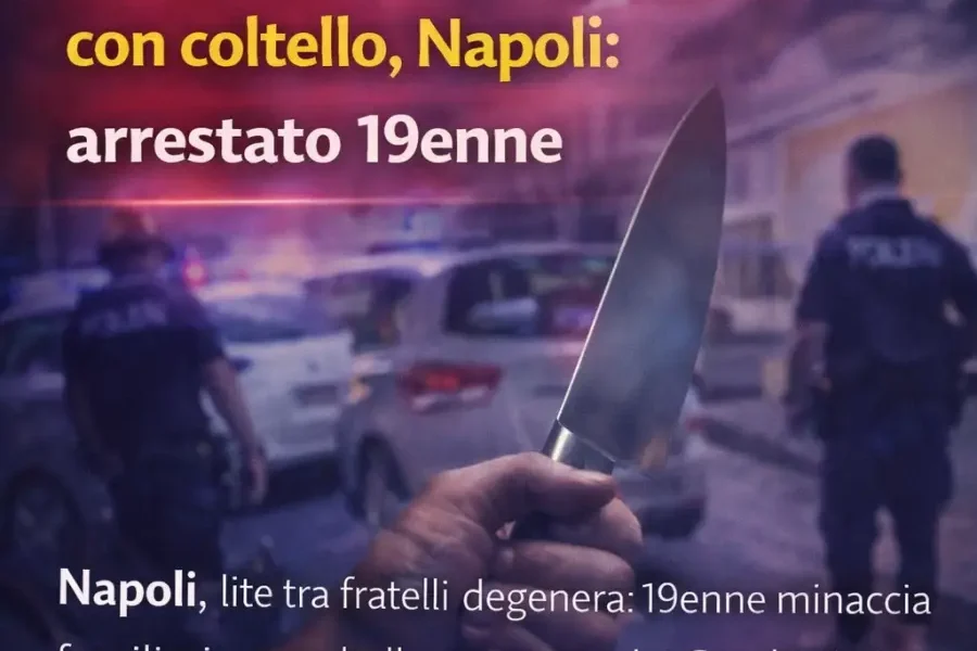 minaccia fratello e nonna con coltello napoli arrestato 19enne da Puntomagazine.it minaccia fratello e nonna con coltello napoli arrestato 19enne