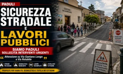 Paduli, sicurezza stradale e lavori pubblici “SiAmo Paduli” sollecita interventi urgenti