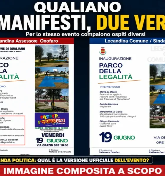 Parco della Legalità Qualiano due manifesti