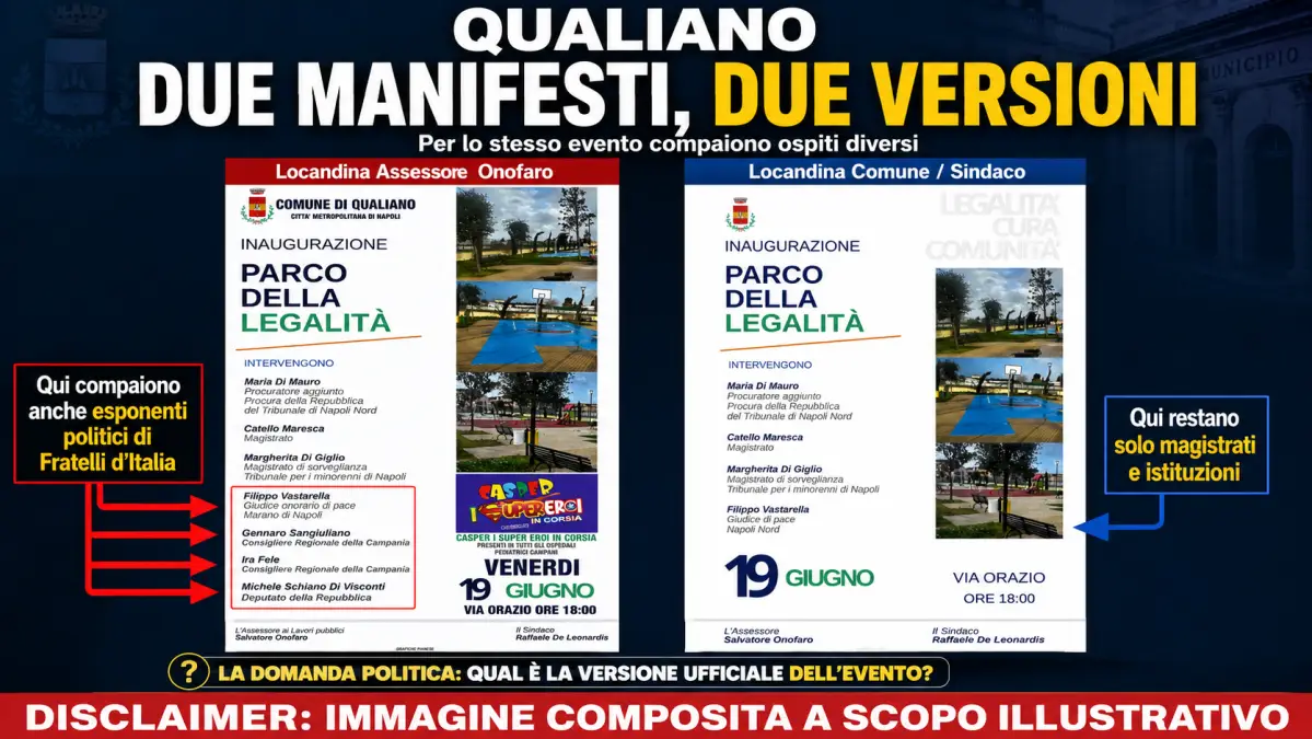 Parco della Legalità Qualiano due manifesti