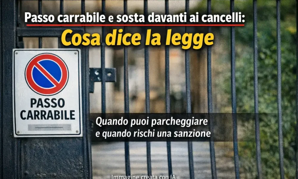 passo carrabile e sosta davanti ai cancelli cosa dice la legge da Puntomagazine.it passo carrabile e sosta davanti ai cancelli cosa dice la legge