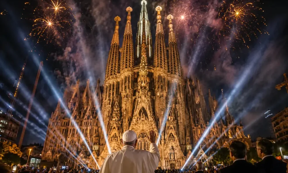 barcellona fuochi d8217artificio alla sagrada fam237lia per la visita di papa leone xiv da Puntomagazine.it barcellona fuochi d8217artificio alla sagrada fam237lia per la visita di papa leone xiv