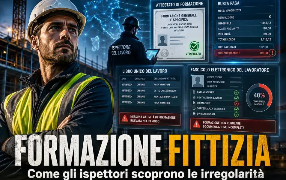 formazione sicurezza sul lavoro fittizia