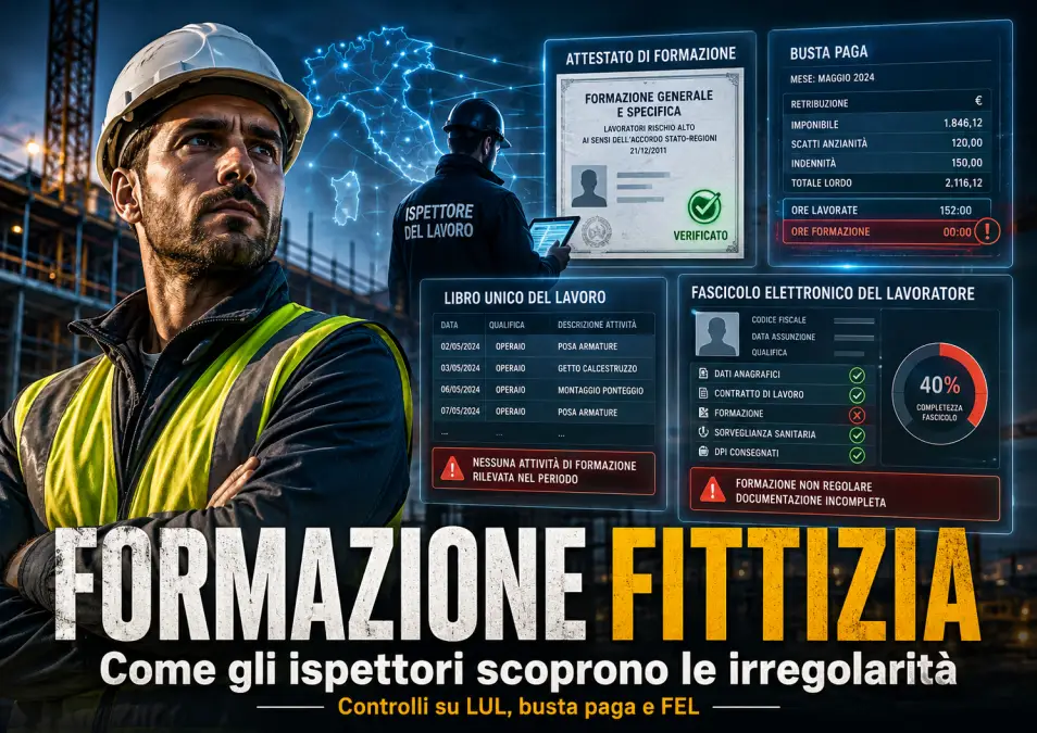 formazione sicurezza sul lavoro fittizia