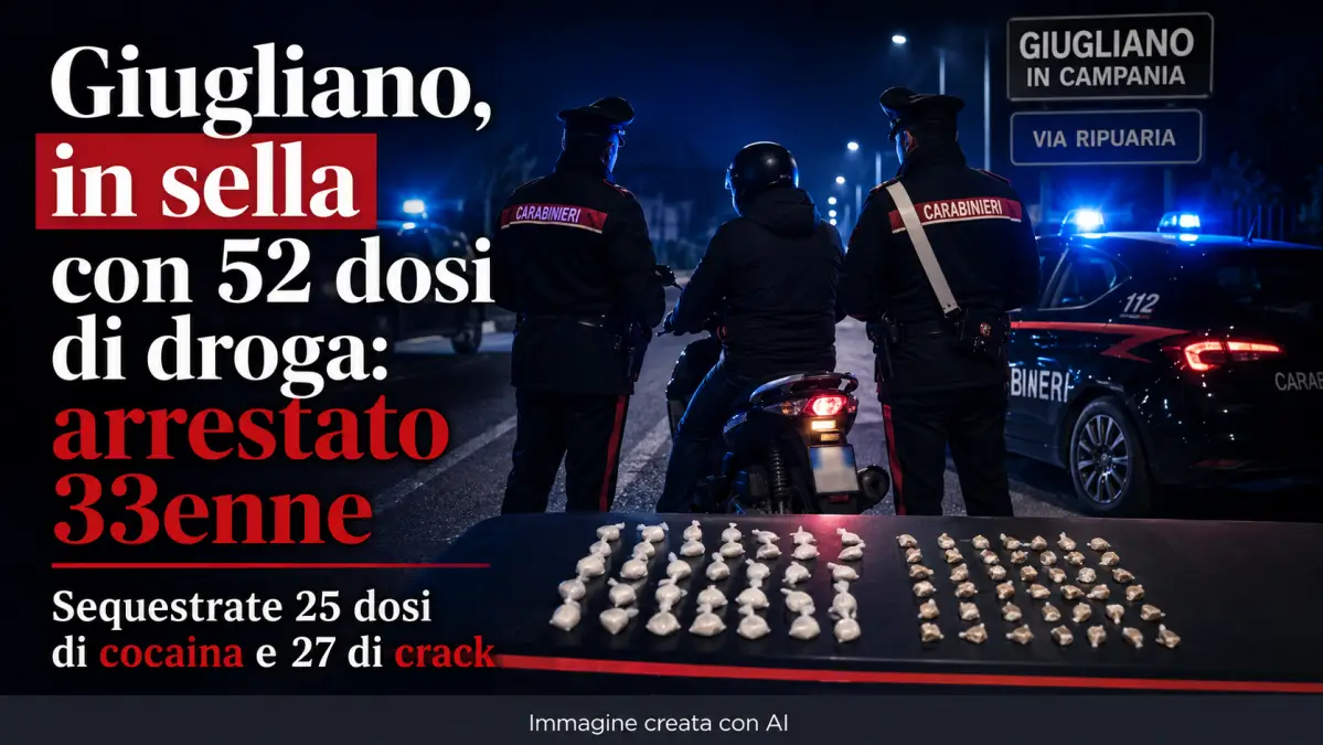 giuglano droga in sella arrestato giugno 2026