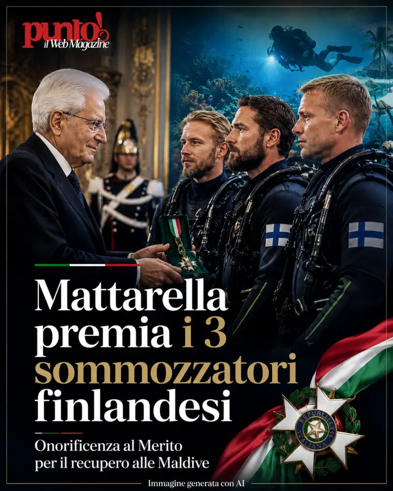 mattarella premia i tre sub finlandesi