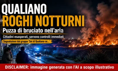 qualiano terra dei fuochi puzza bruciata notte