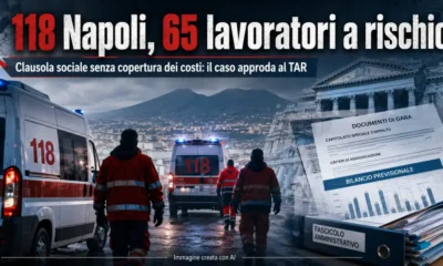 118 Napoli lavoratori rischio licenziamento