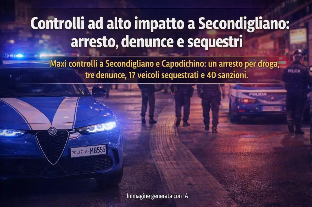 Napoli - alto impatto a secondigliano - immagin IA