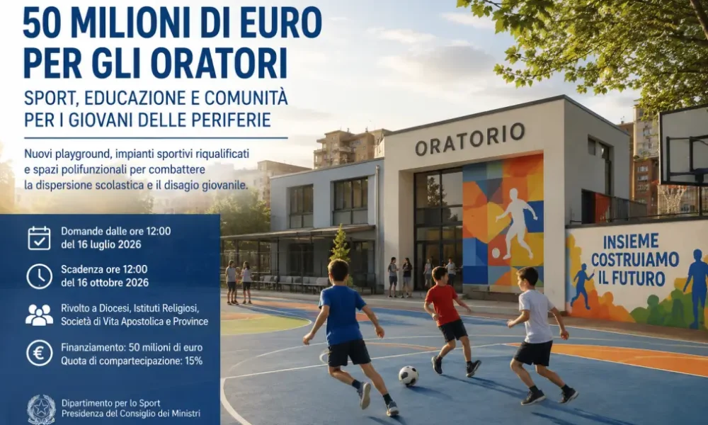 50 milioni agli oratori sport e inclusione per le periferie da Puntomagazine.it 50 milioni agli oratori sport e inclusione per le periferie