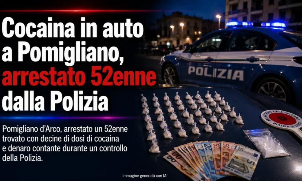 cocaina in auto a pomigliano arrestato 52enne dalla polizia da Puntomagazine.it cocaina in auto a pomigliano arrestato 52enne dalla polizia