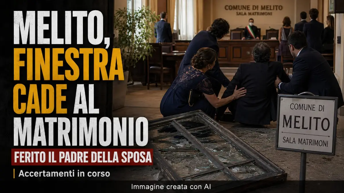 Melito di Napoli - finestra rovina sul padre della sposa - Immagine IA