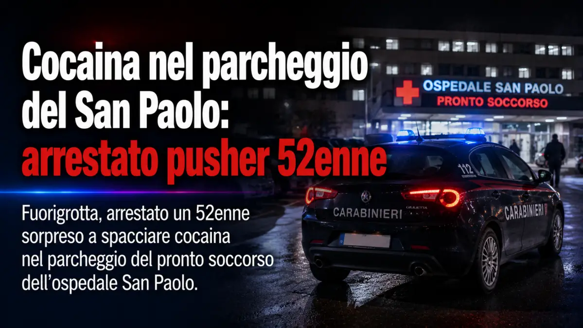 Napoli cocaina nel parcheggio del Sasn Paolo - Immagine IA