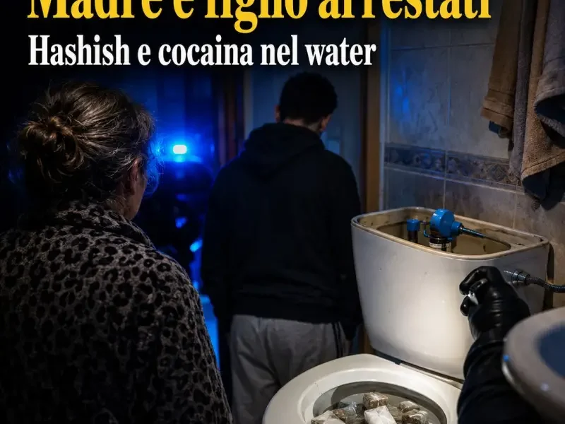 Napoli - rione stella - droga nel water - immagine ia