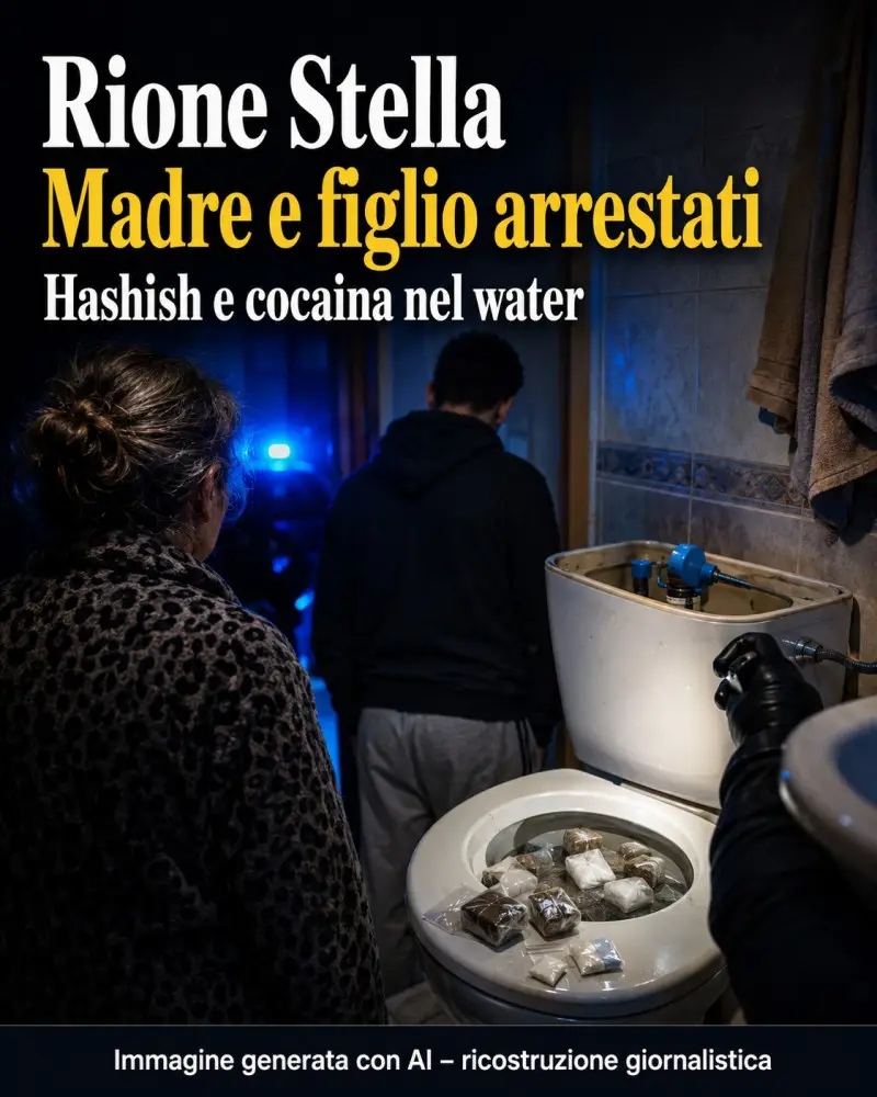 Napoli - rione stella - droga nel water - immagine ia