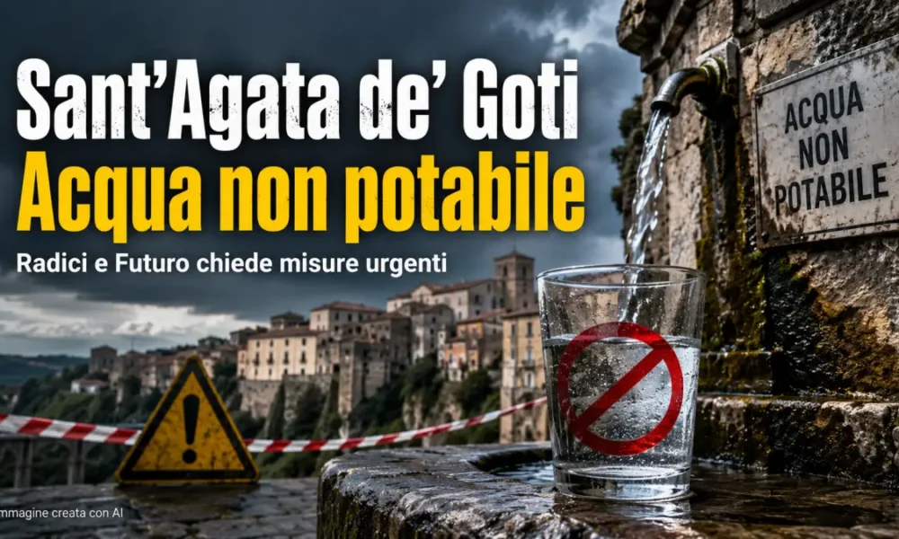 Sant’Agata de’ Goti acqua non potabile Radici e Futuro