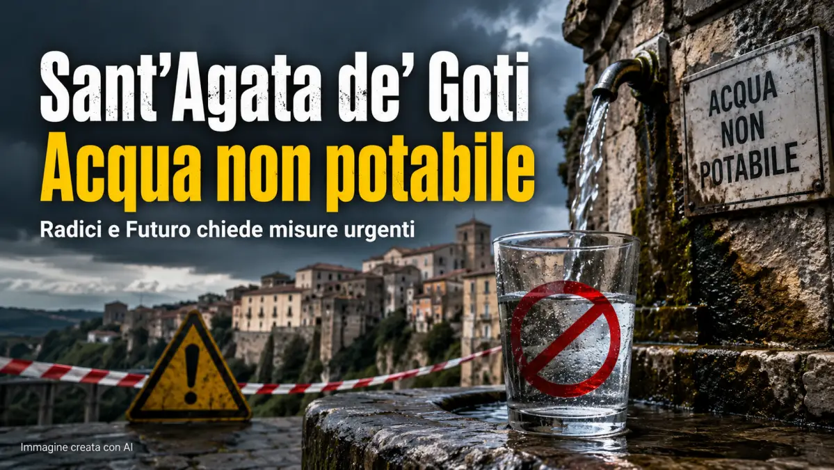 Sant’Agata de’ Goti acqua non potabile Radici e Futuro