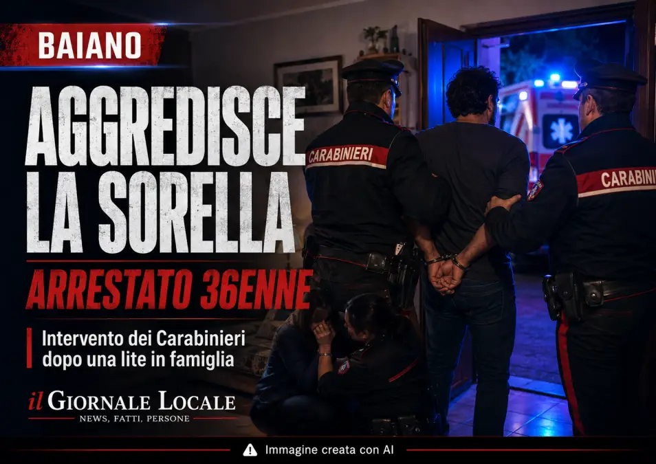 baiano aggredisce la sorella