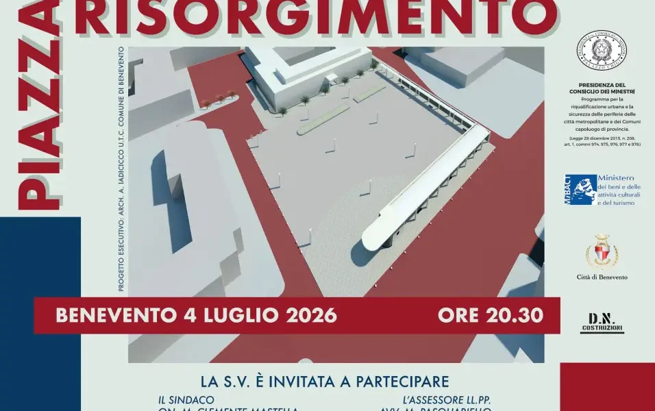 benevento piazza risorgimento rinasce sabato sera l8217inaugurazione da Puntomagazine.it benevento piazza risorgimento rinasce sabato sera l8217inaugurazione