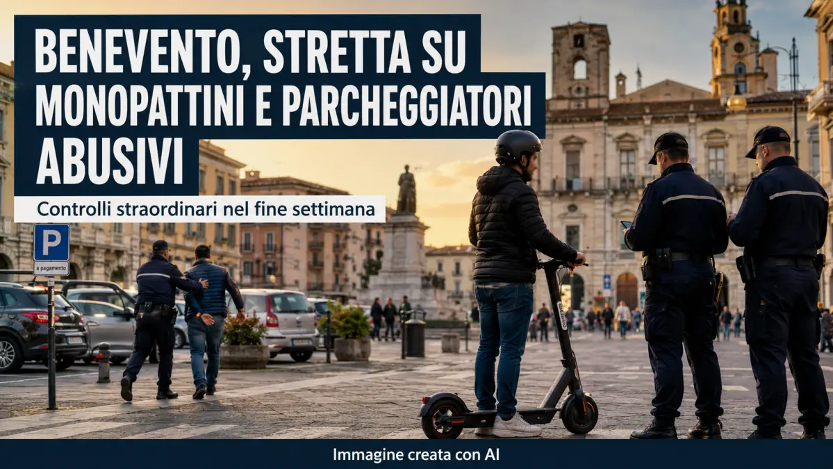 controlli benevento monopattini parcheggiatori